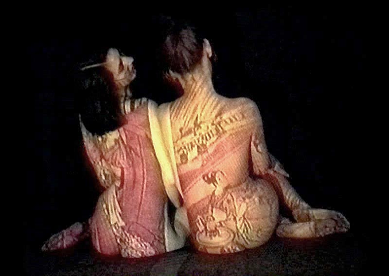 Tattoos | André Werner, Pearls of the morning dawn, video installation, single channel, looped 1993