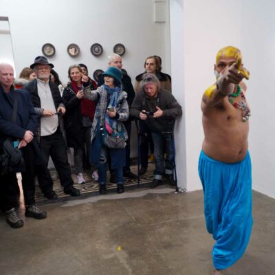 Performance by Chanchal Banga at Karpuchina Gallery Prague Fusionismo Exhibition, Opening Reception