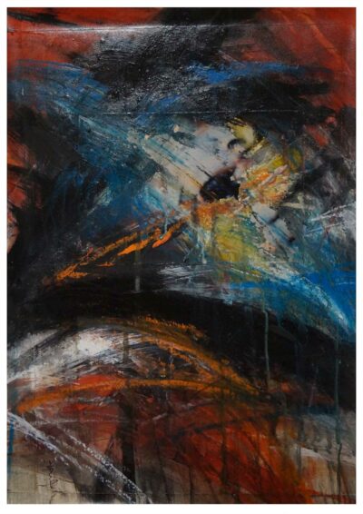 André Werner, untitled, mixed media, painted photograph on paper, ca. 1988, 42 x 29,7 cm, 16,5 x 11,6 inch